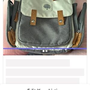 Gray and Cream Backpack